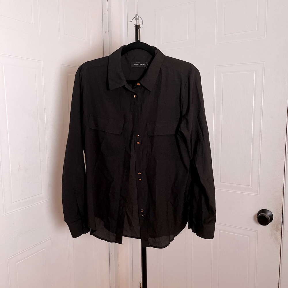 Ivanka Trump Black Button Up - Picture 2 of 4